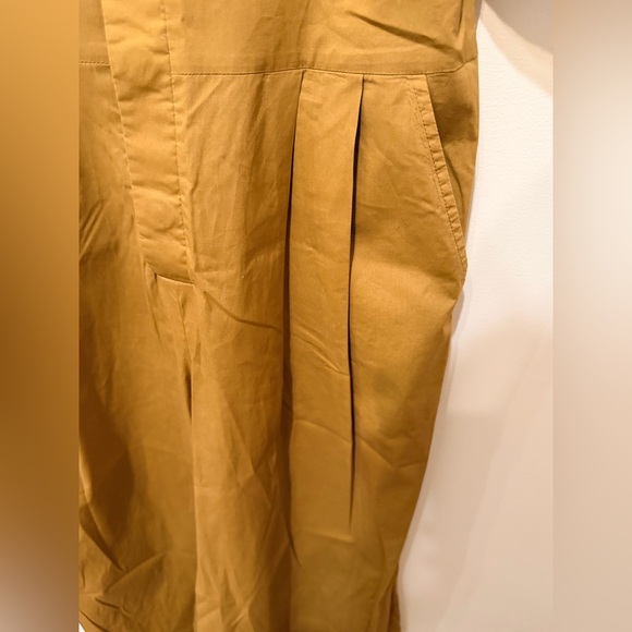 SEA Sienna Puff-Sleeve Stretch-Cotton Jumpsuit Tan Sz 4 - Picture 9 of 16